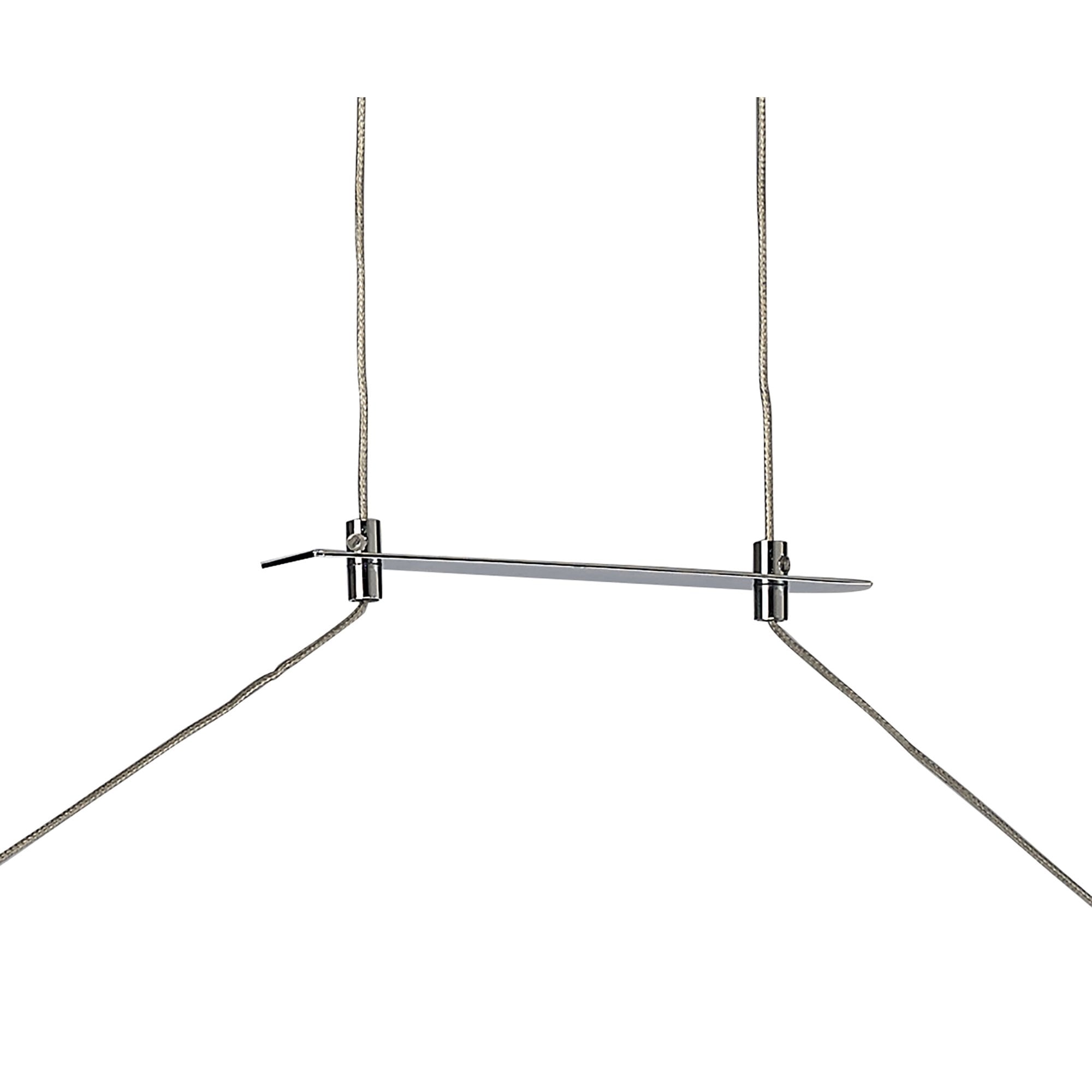 M4865 Sahara XL Linear Pendant 42W LED Silver Frosted Acrylic Polished Chrome