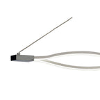 M4865 Sahara XL Linear Pendant 42W LED Silver Frosted Acrylic Polished Chrome