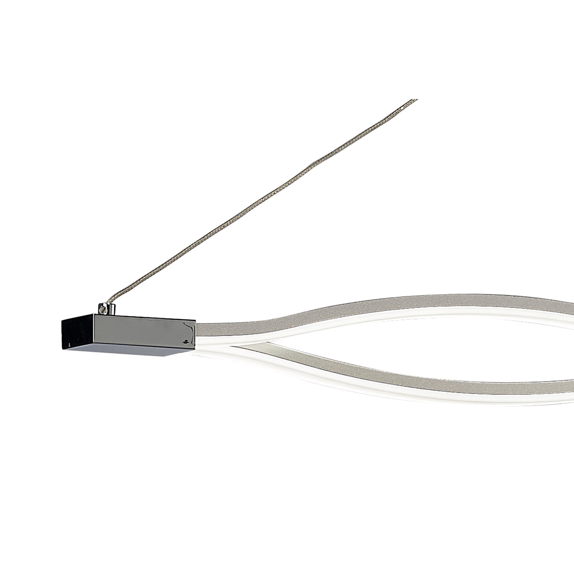 M4865 Sahara XL Linear Pendant 42W LED Silver Frosted Acrylic Polished Chrome