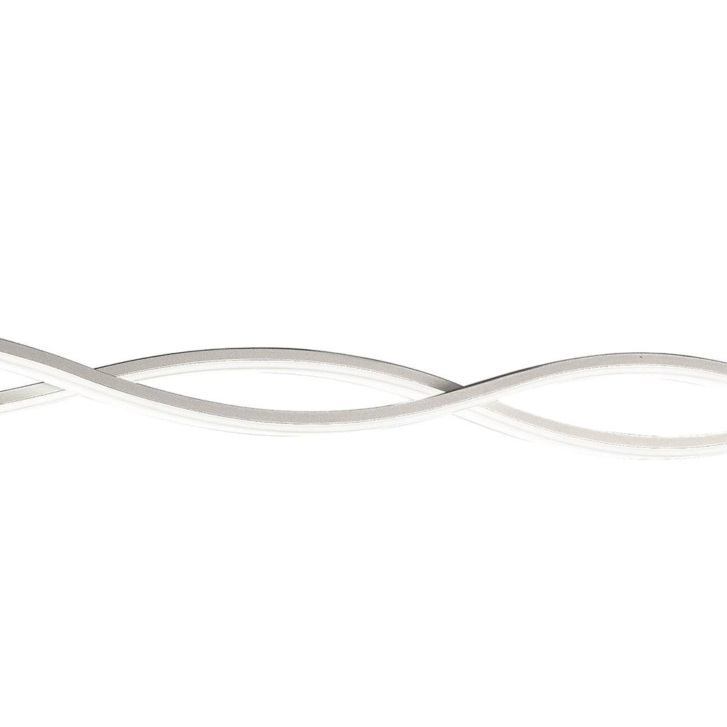 M4865 Sahara XL Linear Pendant 42W LED Silver Frosted Acrylic Polished Chrome