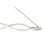 M4865 Sahara XL Linear Pendant 42W LED Silver Frosted Acrylic Polished Chrome