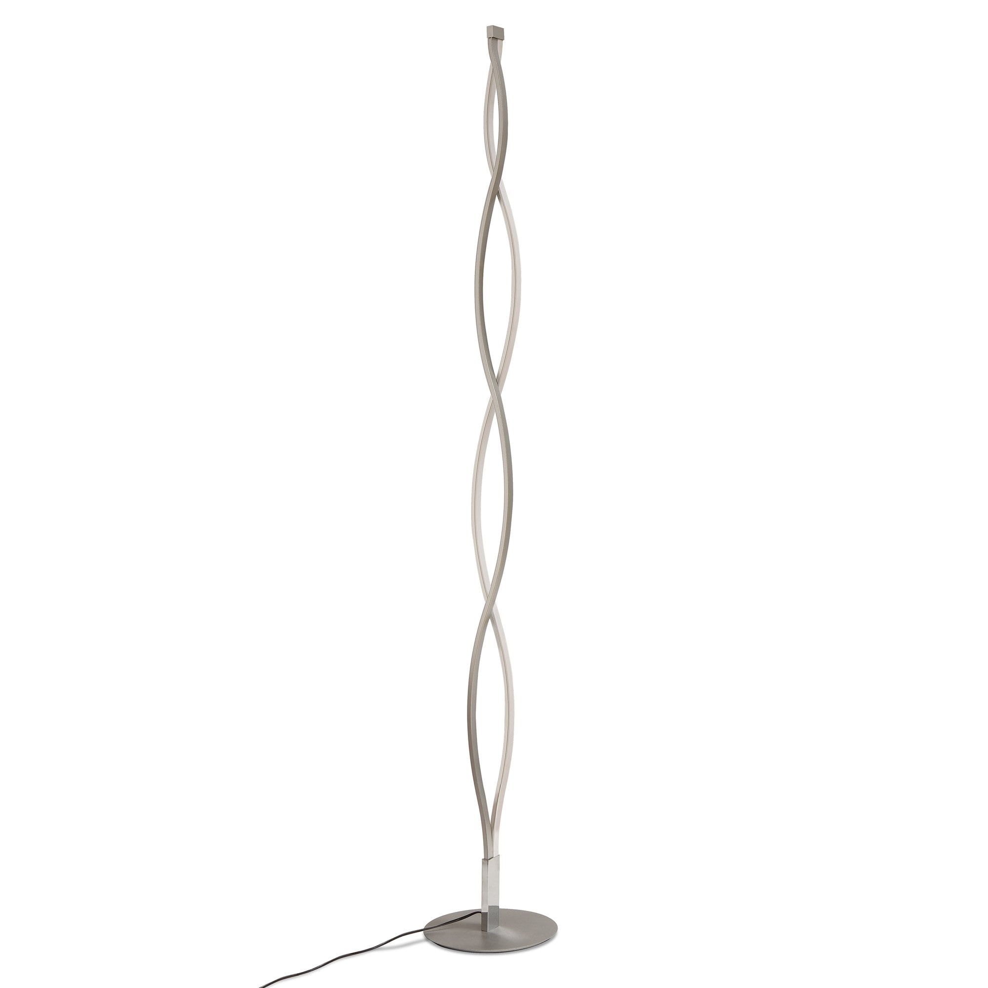 M4866 Sahara XL Floor Lamp 28W LED Dimmable Silver/Frosted Acrylic/Polished Chrome