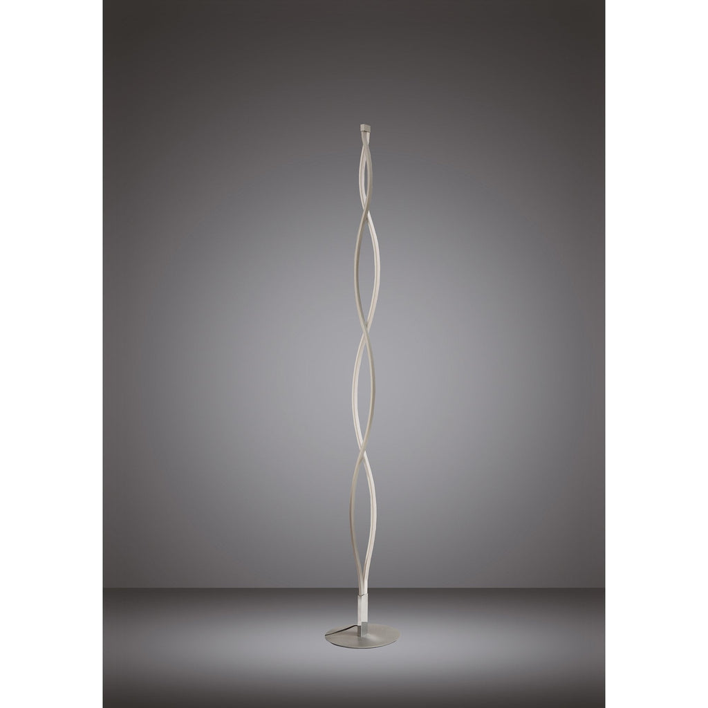 M4866 Sahara XL Floor Lamp 28W LED Dimmable Silver/Frosted Acrylic/Polished Chrome