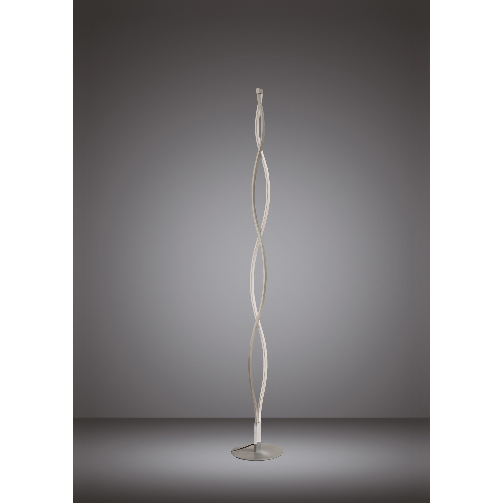 M4866 Sahara XL Floor Lamp 28W LED Dimmable Silver/Frosted Acrylic/Polished Chrome