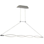 M5815 Sahara XL Linear Pendant 42W LED Dimmable Silver Frosted Acrylic Polished Chrome