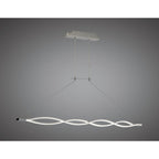 M5815 Sahara XL Linear Pendant 42W LED Dimmable Silver Frosted Acrylic Polished Chrome