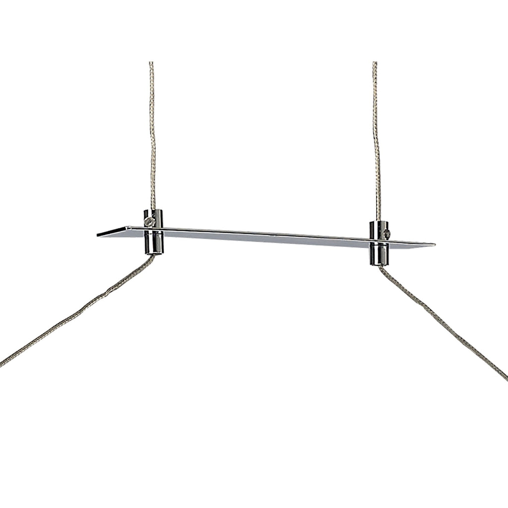 M5815 Sahara XL Linear Pendant 42W LED Dimmable Silver Frosted Acrylic Polished Chrome