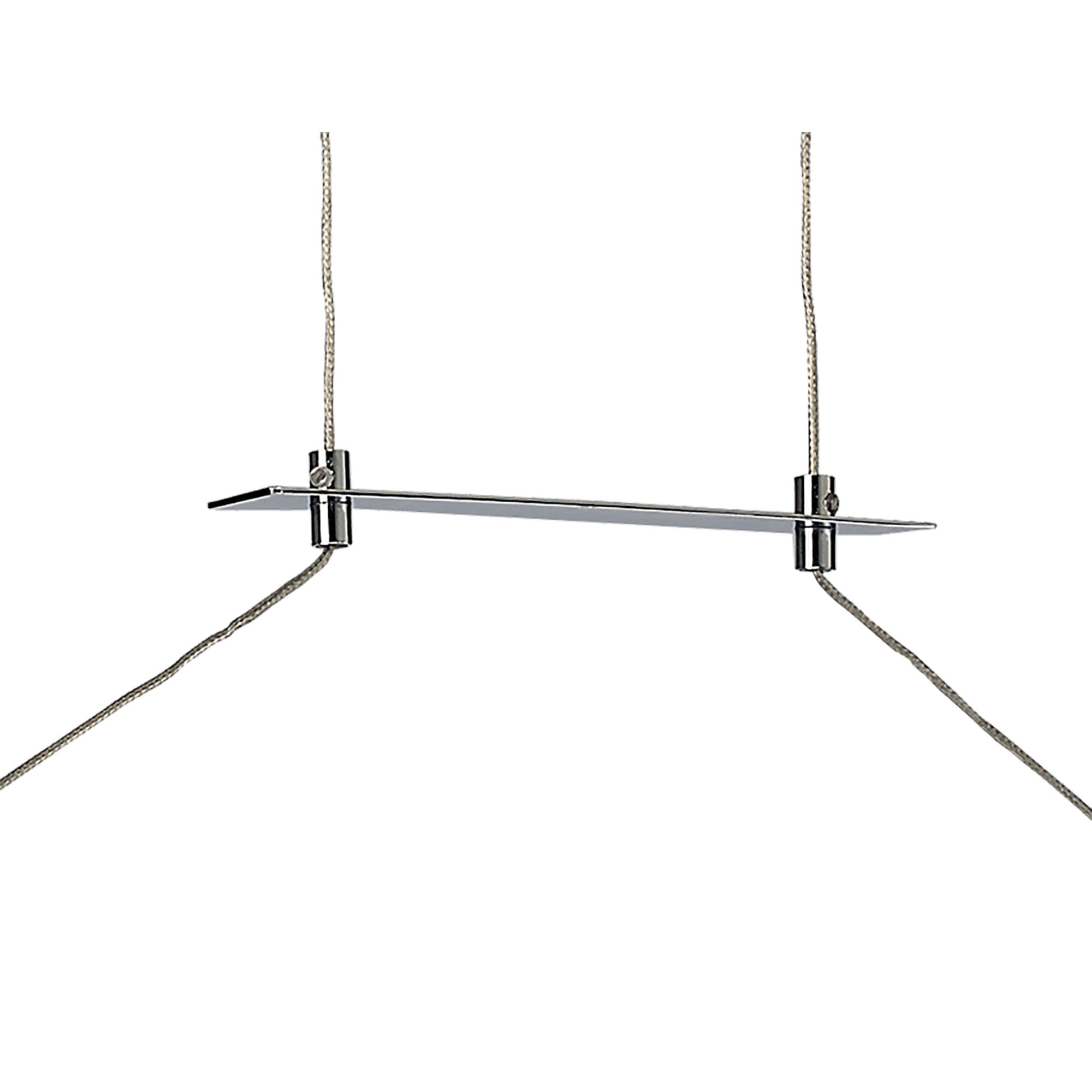 M5815 Sahara XL Linear Pendant 42W LED Dimmable Silver Frosted Acrylic Polished Chrome