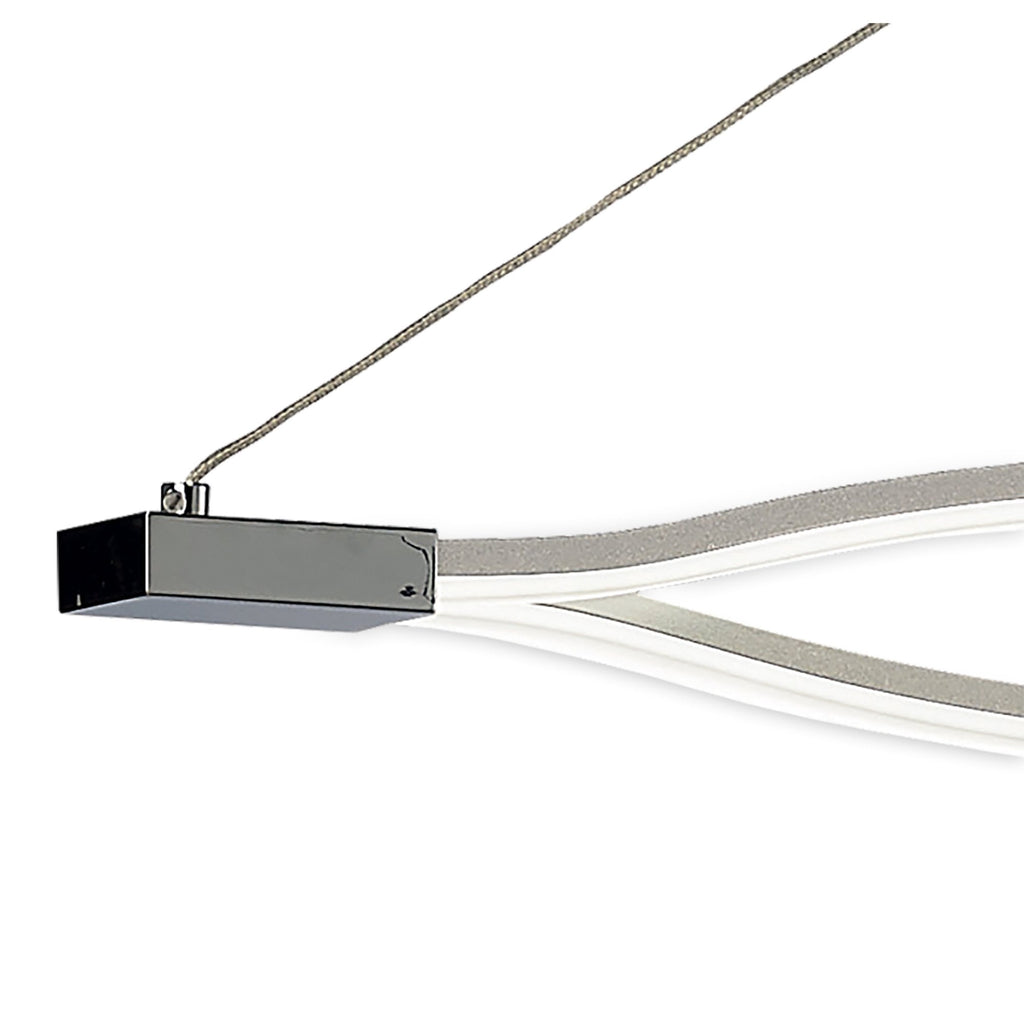 M5815 Sahara XL Linear Pendant 42W LED Dimmable Silver Frosted Acrylic Polished Chrome