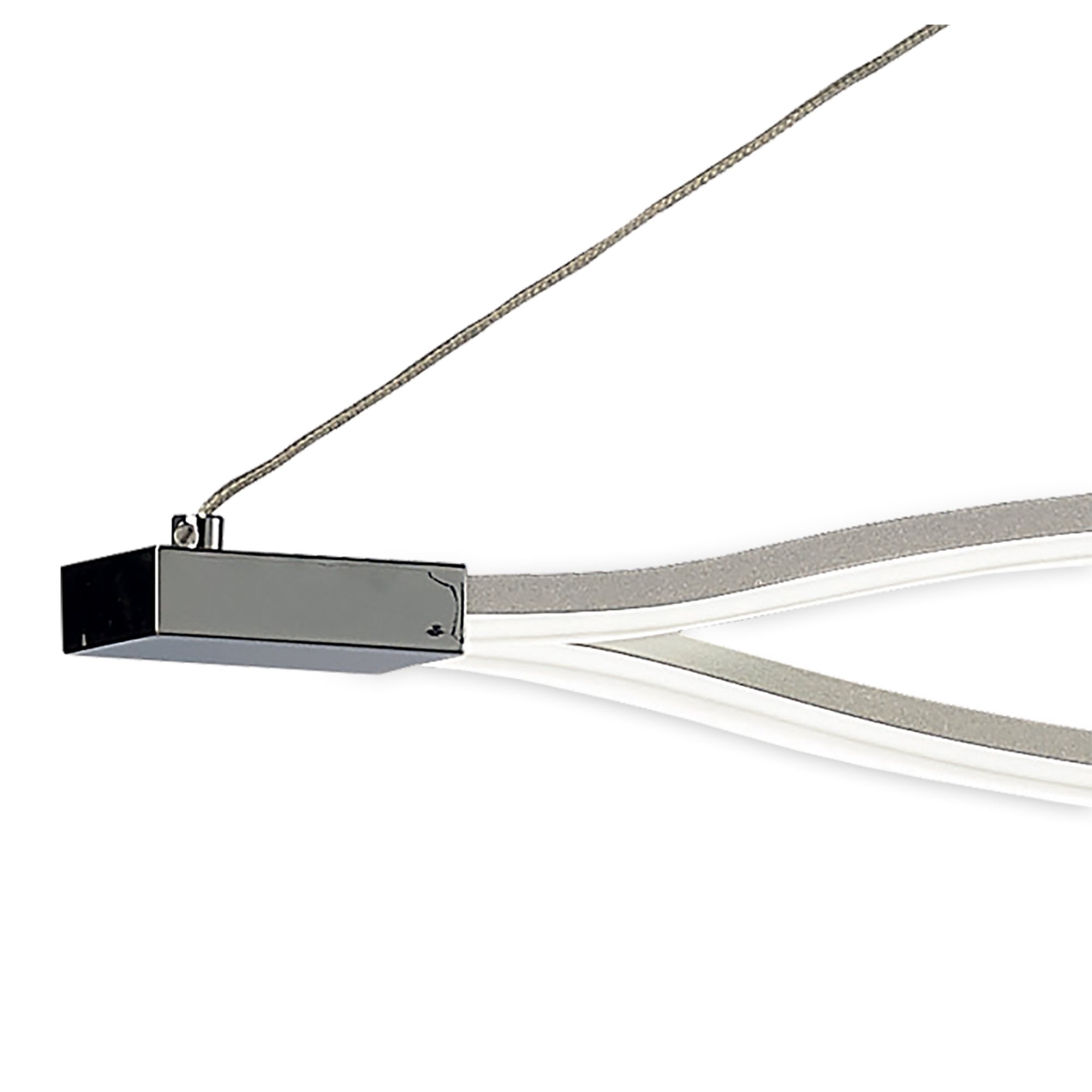 M5815 Sahara XL Linear Pendant 42W LED Dimmable Silver Frosted Acrylic Polished Chrome