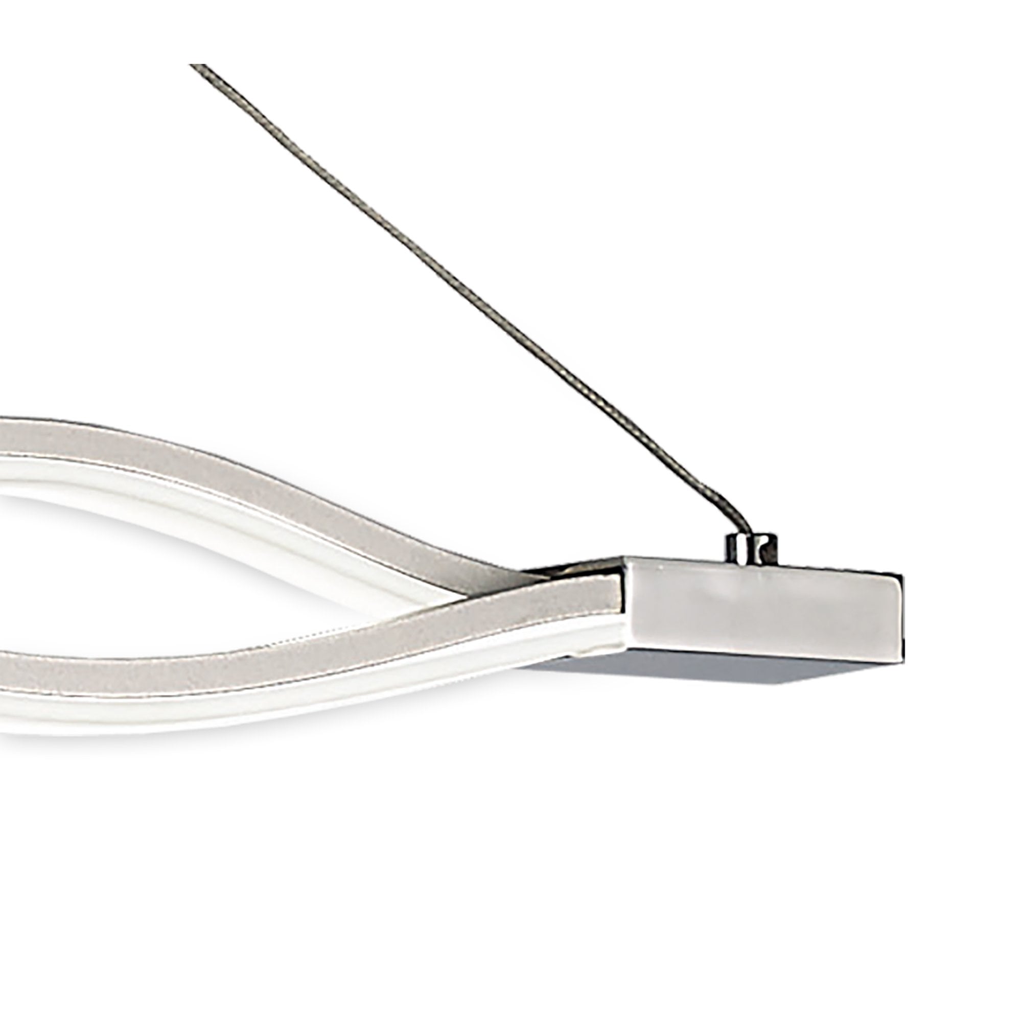 M5815 Sahara XL Linear Pendant 42W LED Dimmable Silver Frosted Acrylic Polished Chrome