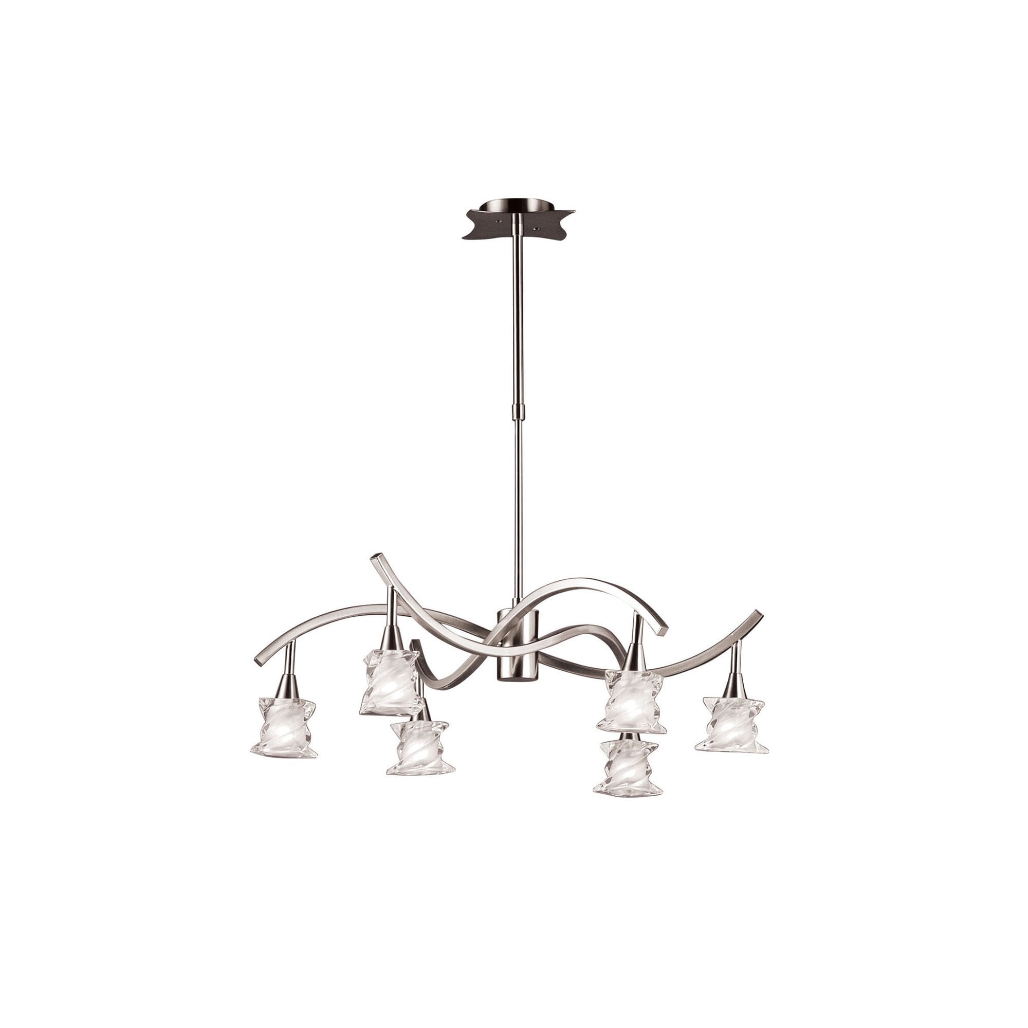 M3030 Salomon Telescopic Lamp 6 Light G9 Satin Nickel