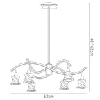 M3030 Salomon Telescopic Lamp 6 Light G9 Satin Nickel