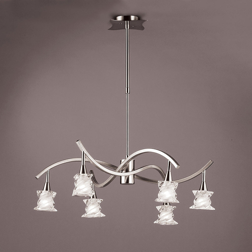 M3030 Salomon Telescopic Lamp 6 Light G9 Satin Nickel