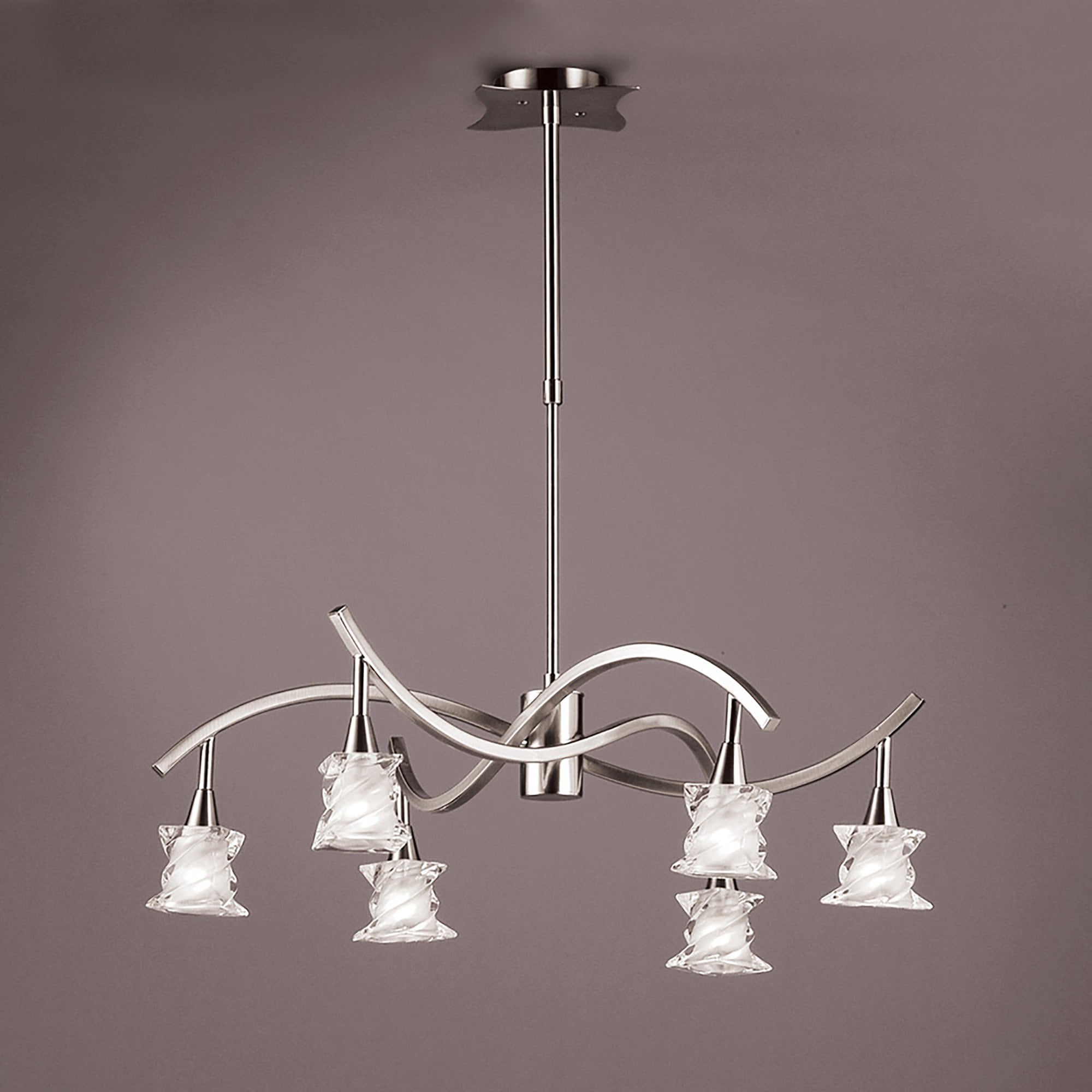 M3030 Salomon Telescopic Lamp 6 Light G9 Satin Nickel