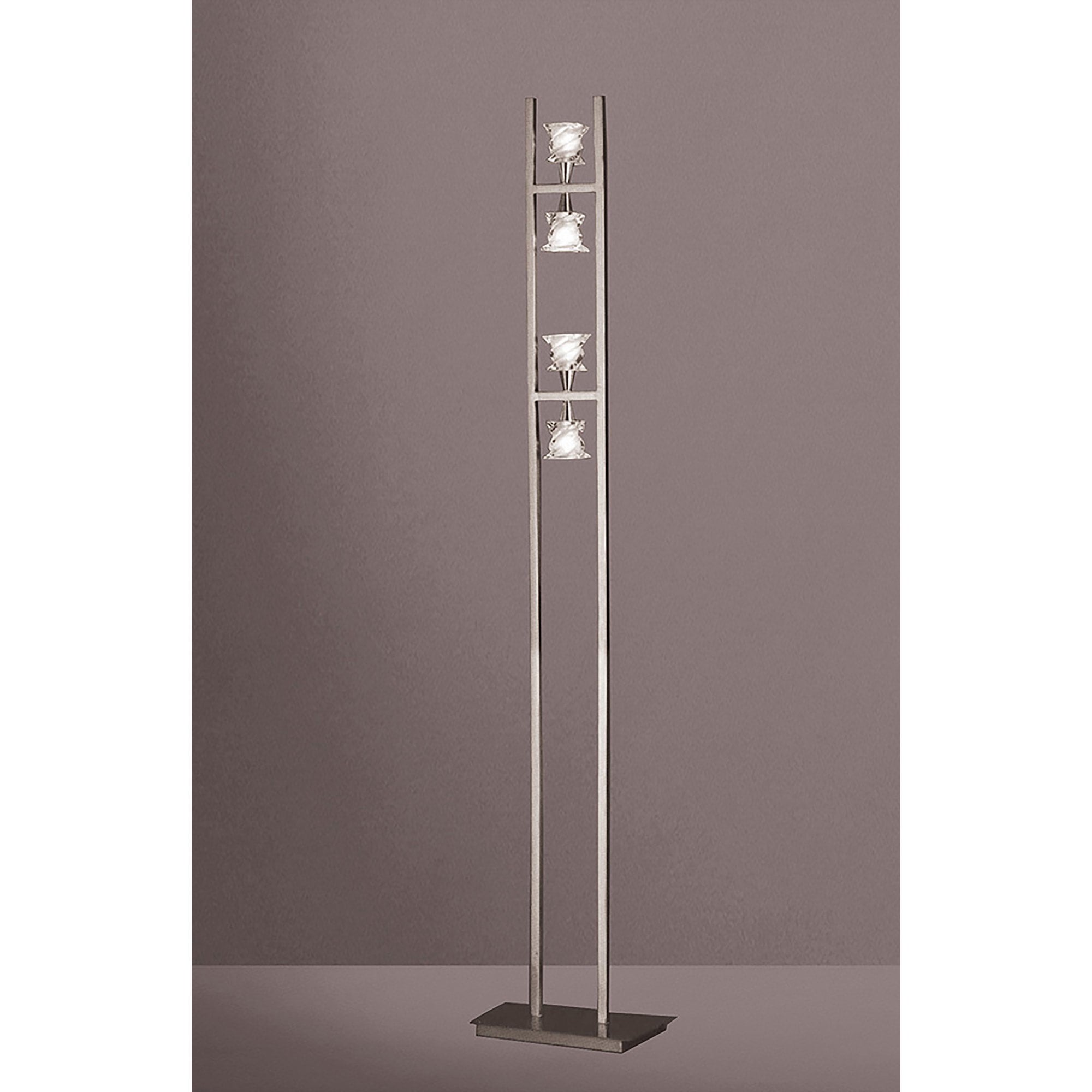 M3034 Salomon Floor Lamp 4 Light G9 Satin Nickel
