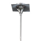 M0342 Siena Pendant Round 6 Light E14 Polished Chrome Black Shades And Black Crystal