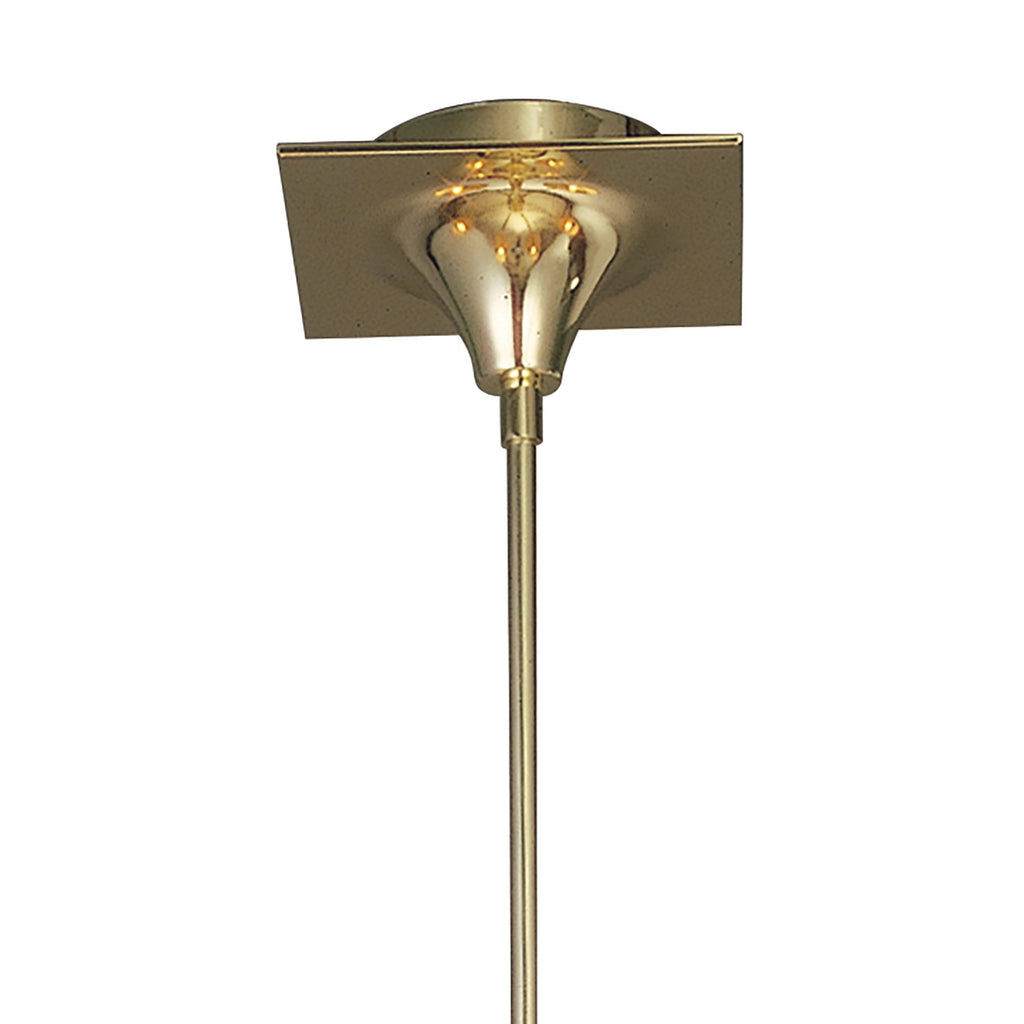 M0342PB Siena Pendant Round 6 Light E14 Polished Brass Amber Cream Shades And Clear Crystal