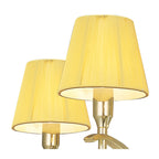 M0343PB Siena Pendant Round 4 Light E14 Polished Brass Amber Cream Shades And Clear Crystal