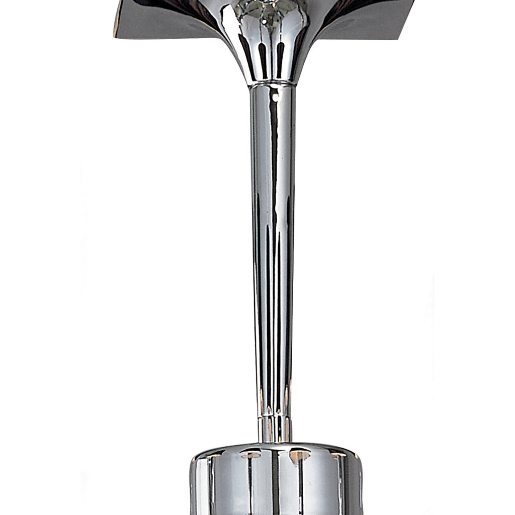 M0344 Siena Semi Flush Round 6 Light E14 Polished Chrome Black Shades And Black Crystal