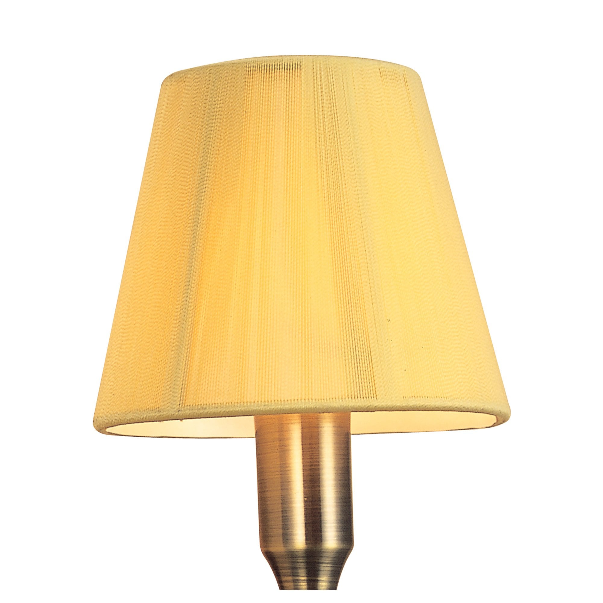 M0347AB/S Siena Wall Lamp Switched 1 Light E14 Antique Brass Amber Cream Shade And Amber Crystal