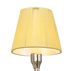 M0347PB/S Siena Wall Lamp Switched 1 Light E14 Polished Brass Amber Cream Shade And Clear Crystal