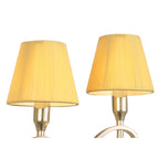 M0348PB/S Siena Wall Lamp Switched 2 Light E14 Polished Brass Amber Cream Shades And Clear Crystal