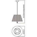 M0386AB Siena Pendant Round 1 Light E27 Antique Brass Amber Cream Shade And Amber Crystal