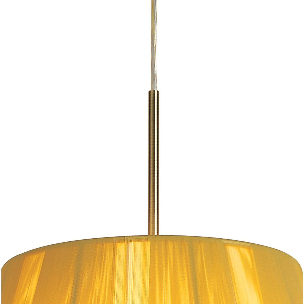 M0386AB Siena Pendant Round 1 Light E27 Antique Brass Amber Cream Shade And Amber Crystal