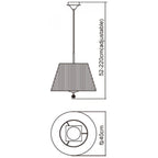 M0386PB Siena Pendant Round 1 Light E27 Polished Brass Amber Cream Shade And Clear Crystal