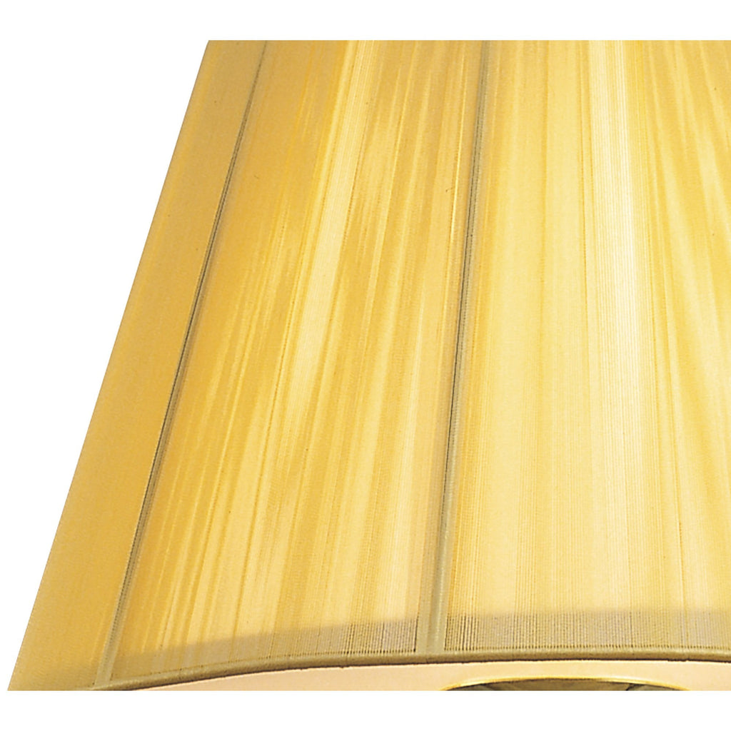 M0386PB Siena Pendant Round 1 Light E27 Polished Brass Amber Cream Shade And Clear Crystal