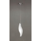 M0670 Sintesys Pendant E27 1 Light E27 Polished Chrome/White Acrylic