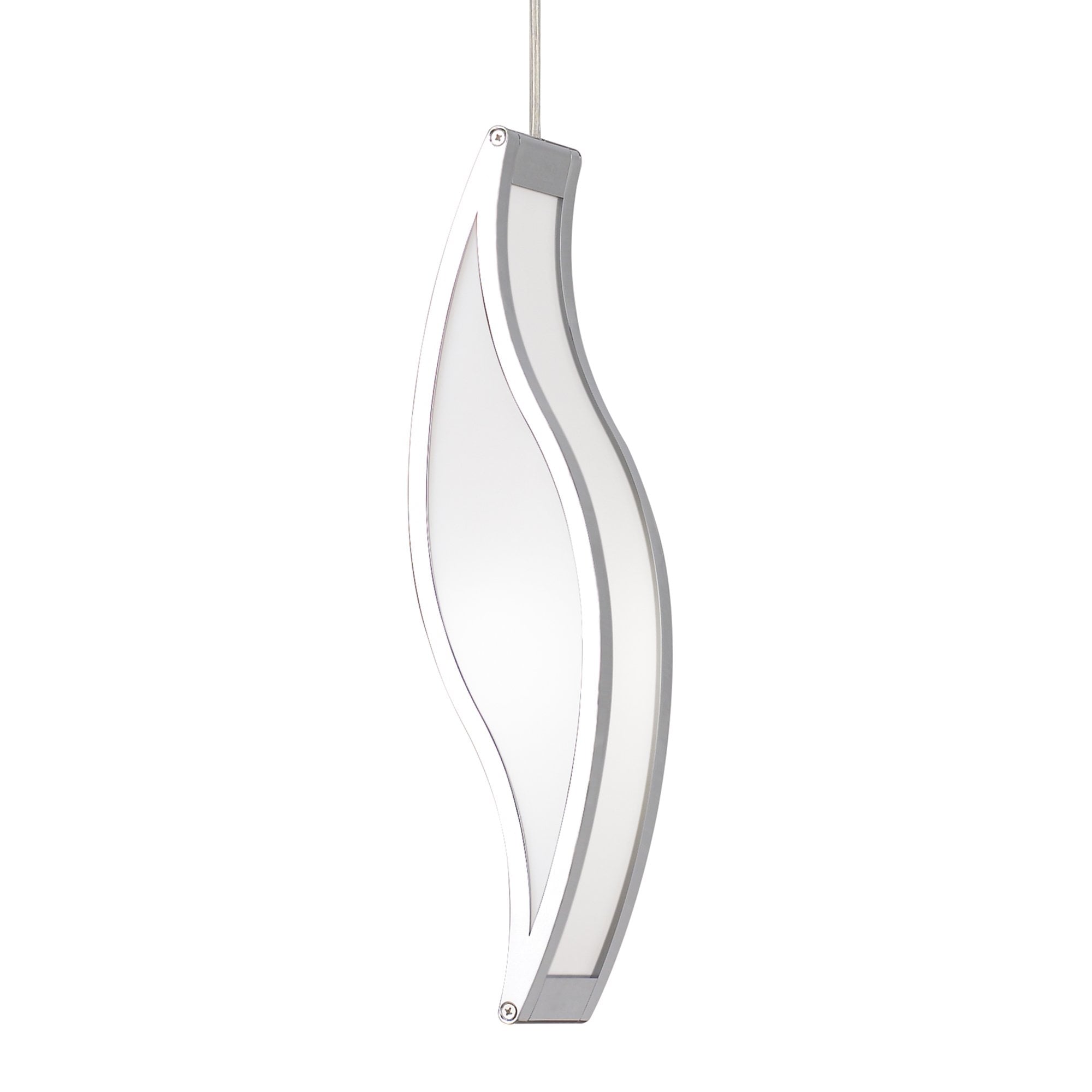 M0670 Sintesys Pendant E27 1 Light E27 Polished Chrome/White Acrylic