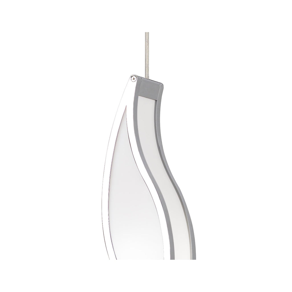 M0670 Sintesys Pendant E27 1 Light E27 Polished Chrome/White Acrylic