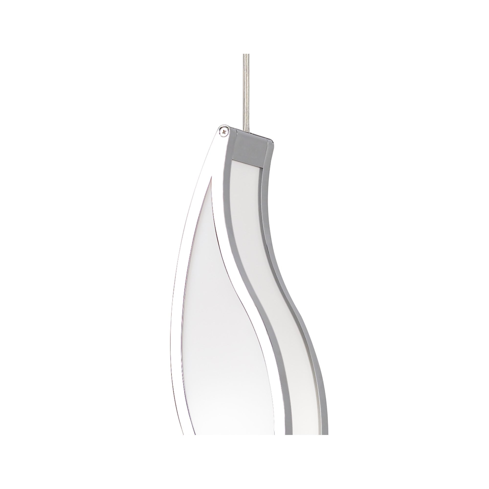 M0670 Sintesys Pendant E27 1 Light E27 Polished Chrome/White Acrylic