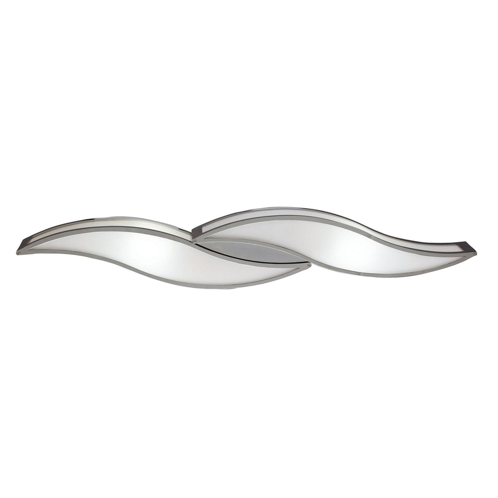 M0671 Sintesys Wall Lamp E27 2 Light E27 Large Polished Chrome/White Acrylic