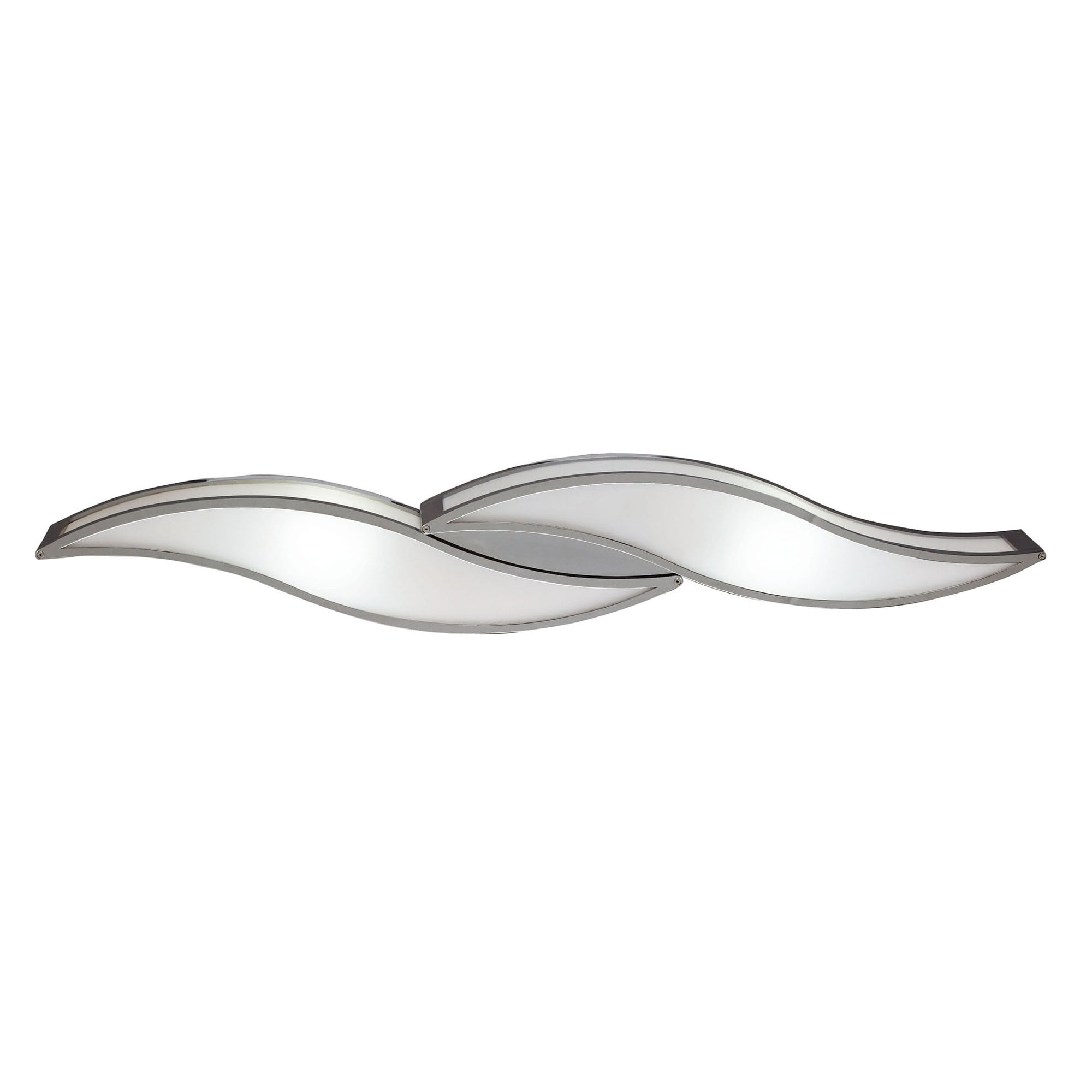 M0671 Sintesys Wall Lamp E27 2 Light E27 Large Polished Chrome/White Acrylic