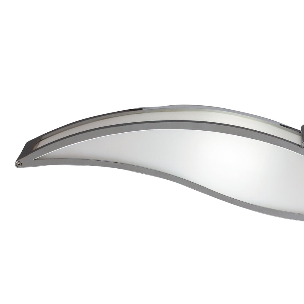 M0671 Sintesys Wall Lamp E27 2 Light E27 Large Polished Chrome/White Acrylic