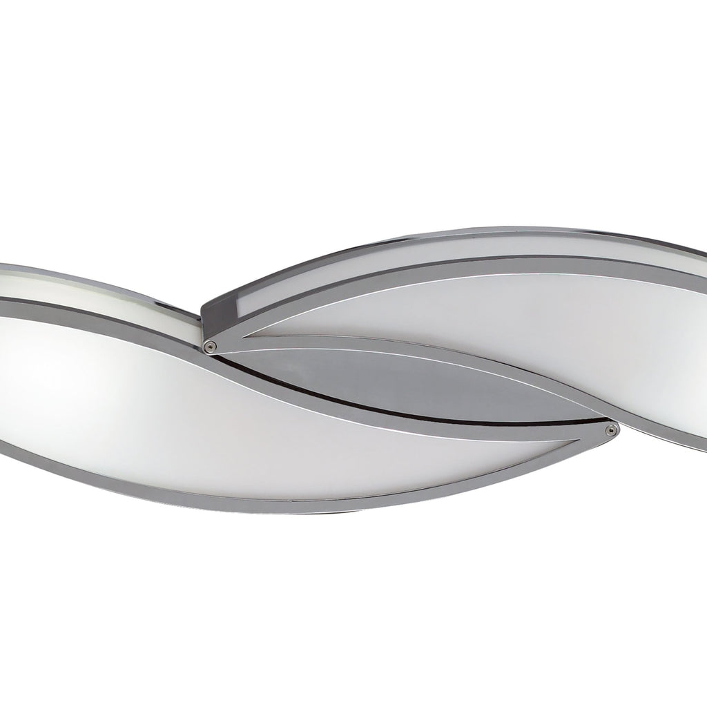 M0671 Sintesys Wall Lamp E27 2 Light E27 Large Polished Chrome/White Acrylic