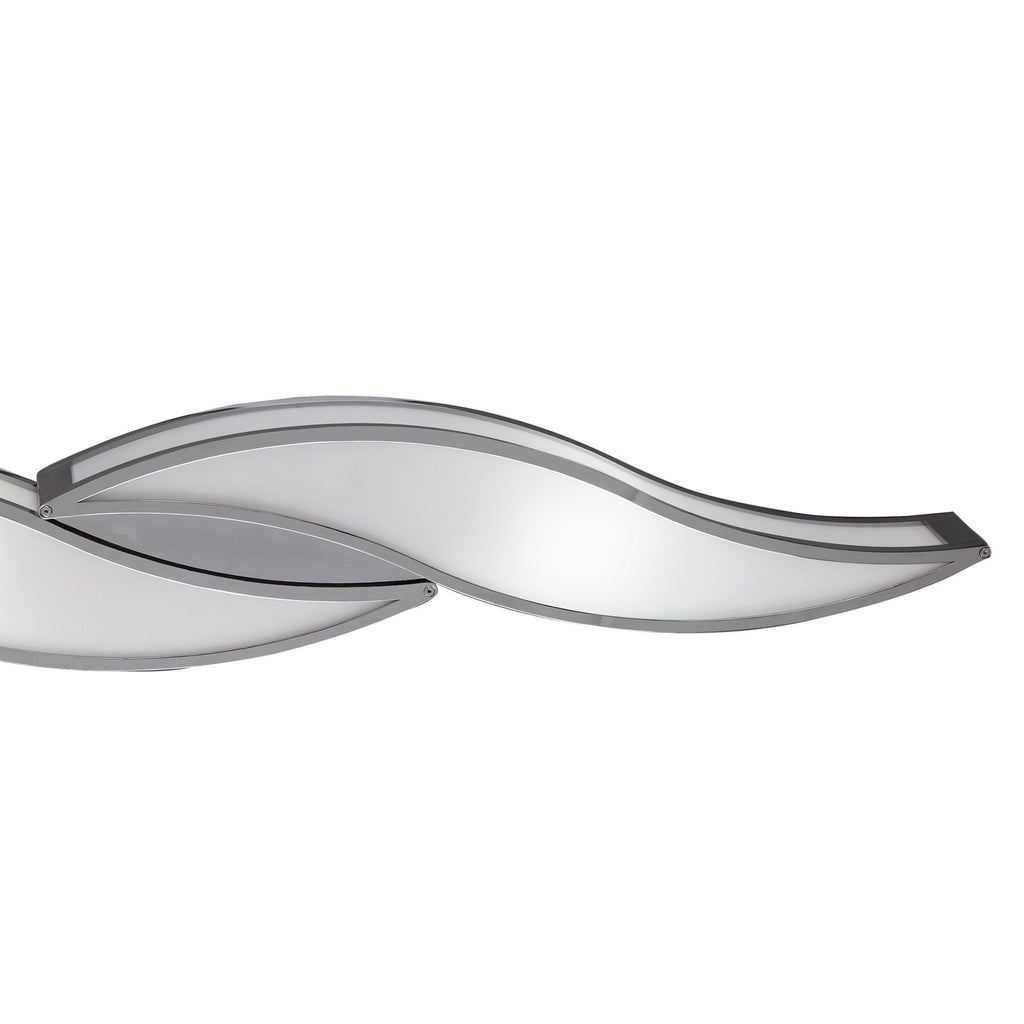 M0671 Sintesys Wall Lamp E27 2 Light E27 Large Polished Chrome/White Acrylic