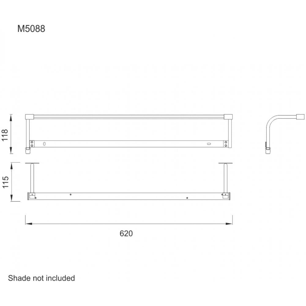 M5088 Sisley Bathroom Wall Lamp 10W LED Big Double Silver / Frosted Acrylic / Polished Chrome