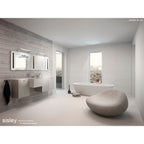 M5088 Sisley Bathroom Wall Lamp 10W LED Big Double Silver / Frosted Acrylic / Polished Chrome