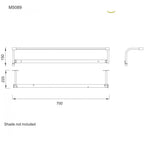 M5089 Sisley Bathroom Wall Lamp 12W LED Big Wave Silver / Frosted Acrylic / Polished Chrome