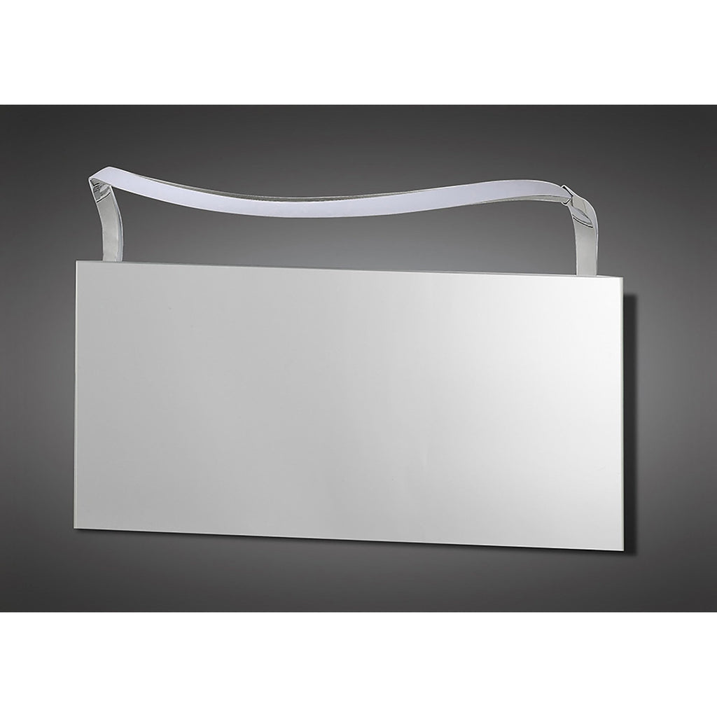 M5089 Sisley Bathroom Wall Lamp 12W LED Big Wave Silver / Frosted Acrylic / Polished Chrome