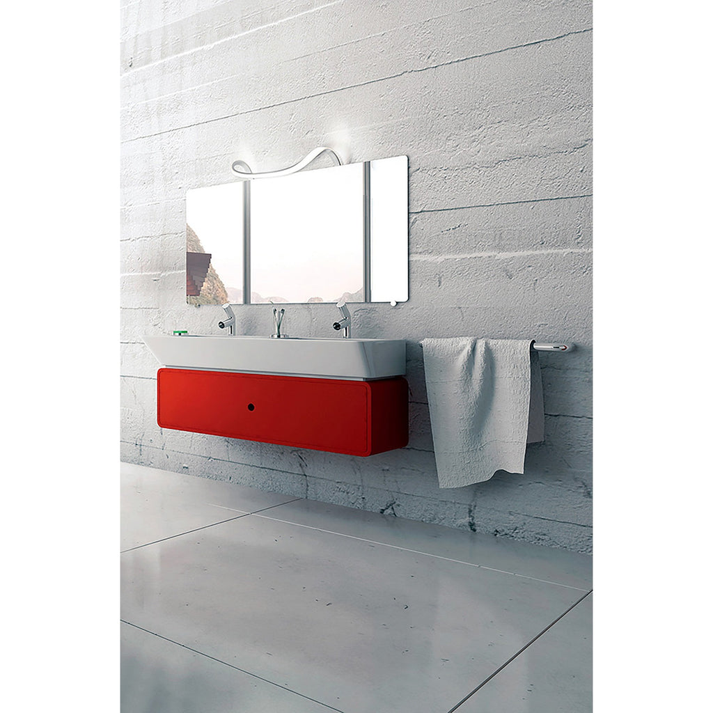 M5089 Sisley Bathroom Wall Lamp 12W LED Big Wave Silver / Frosted Acrylic / Polished Chrome