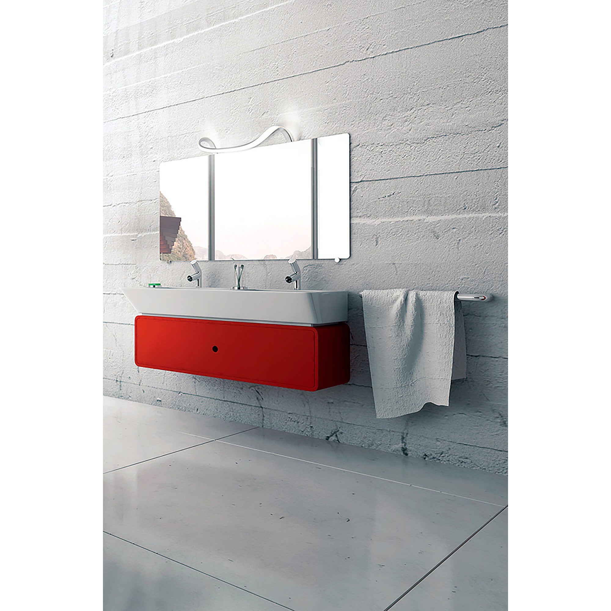M5089 Sisley Bathroom Wall Lamp 12W LED Big Wave Silver / Frosted Acrylic / Polished Chrome