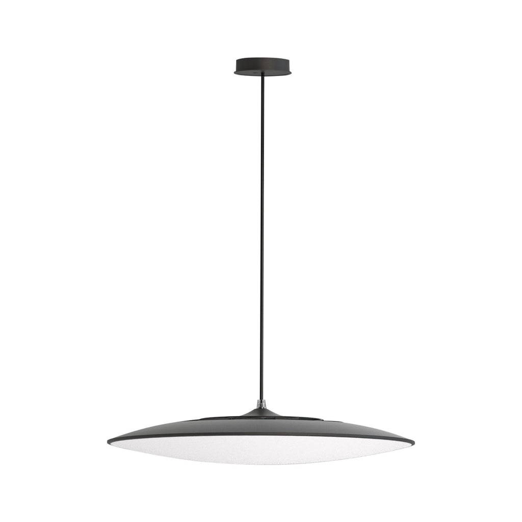 M8102 Slim LED Pendant 46cm Round 50W LED Black