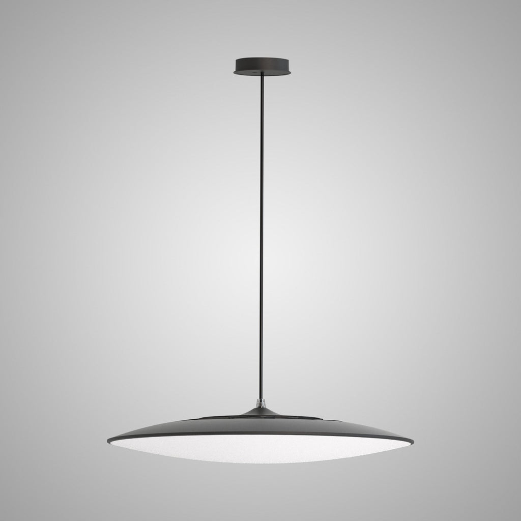 M8102 Slim LED Pendant 46cm Round 50W LED Black