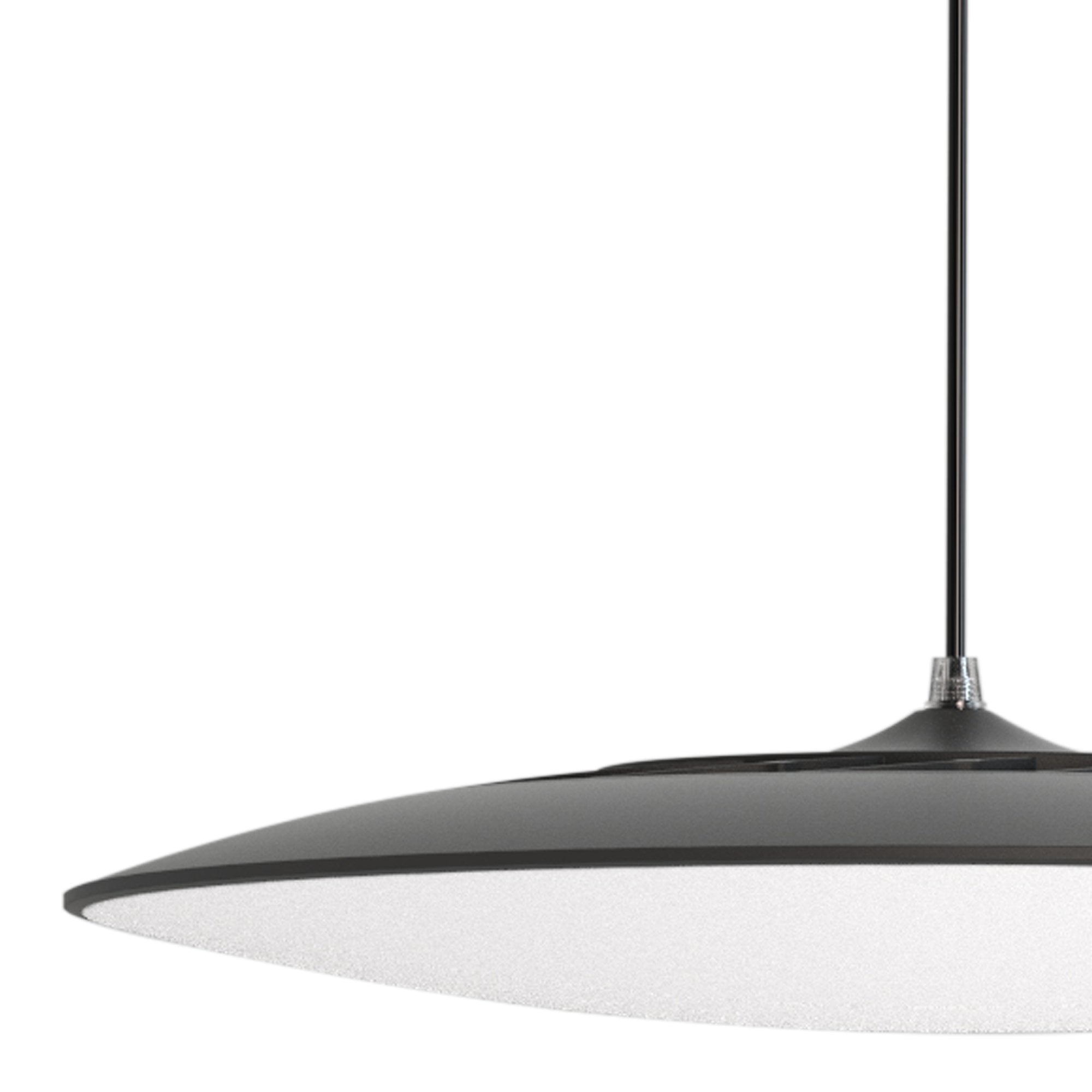 M8102 Slim LED Pendant 46cm Round 50W LED Black
