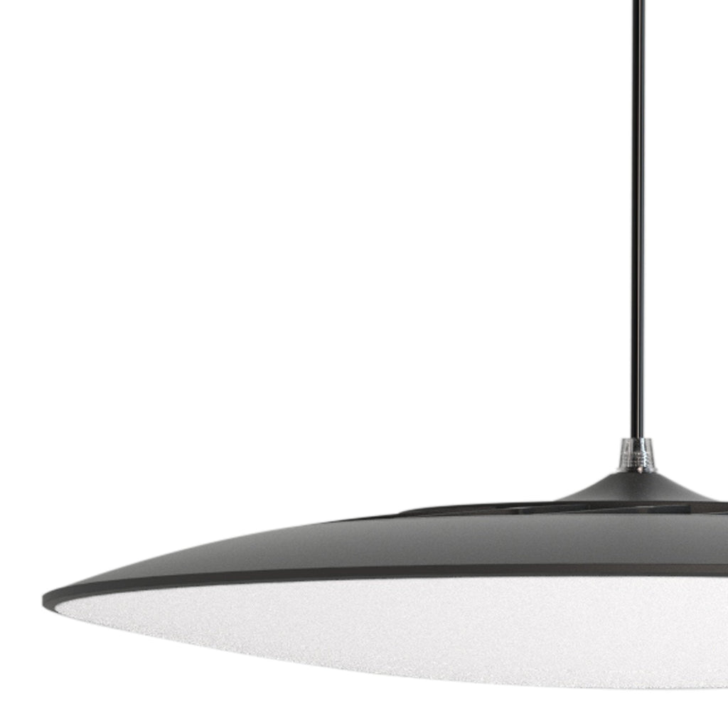 M8103 Slim LED Pendant 46cm Round 50W LED Black
